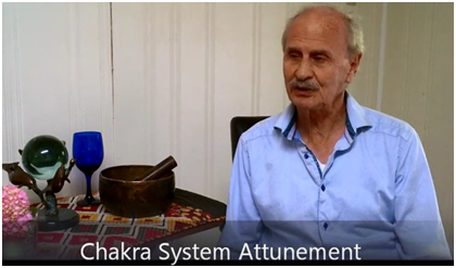 a screenshot from Paul Price's video: chakra system attunement